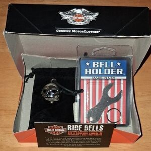 Harley-Davidson Silver Skull Ride Bell with Holder